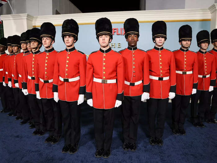 Actors dressed as royal guards added a regal air to the event.