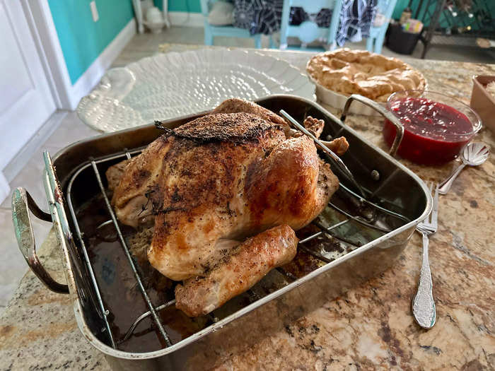 The turkey turned out beautifully, but I