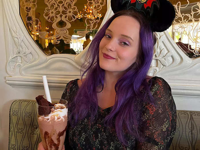 The chocolate-pecan-brownie milkshake at the Plaza is my favorite at Disney World. 