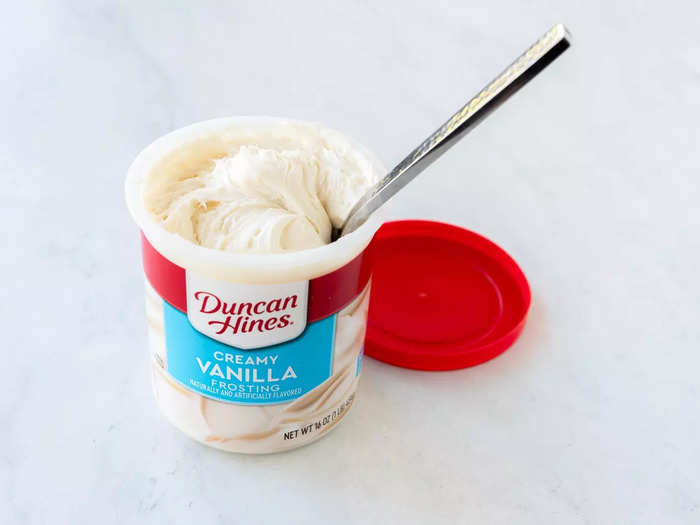 The Duncan Hines frosting had a light, fluffy texture.