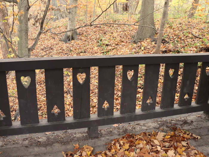 The railings were embellished with decorative cutouts.