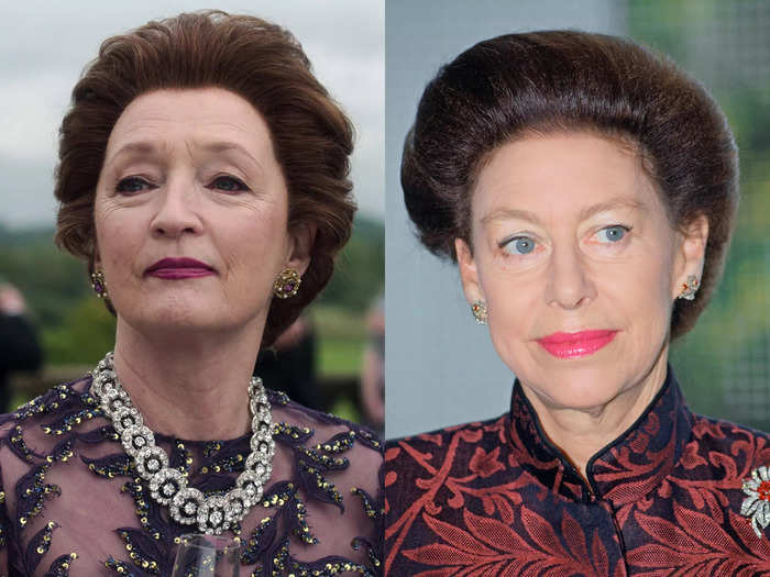 Oscar nominee Lesley Manville plays Princess Margaret.