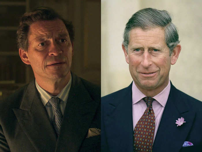 Dominic West plays King Charles III, back when he was the Prince of Wales.