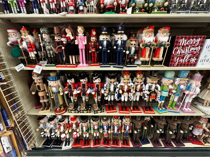 Hobby Lobby had so many nutcrackers.