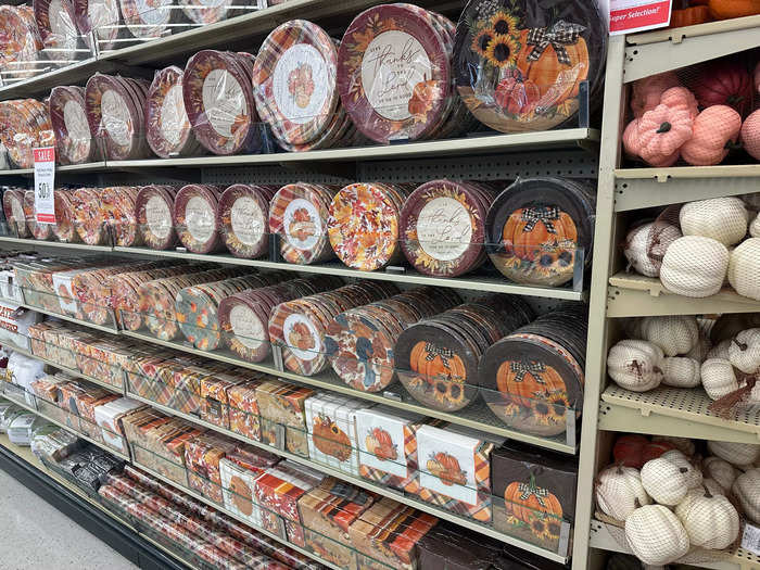 Hobby Lobby still had a large Thanksgiving section at the front of the store.