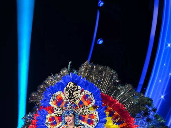 Miss Honduras Zuheilyn Clemente donned a traditional costume for the contest.