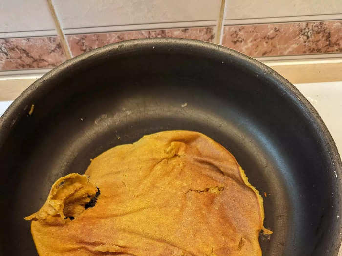 The first pancake was ready in a couple of minutes.