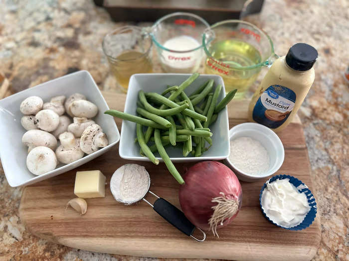 Guarnaschelli’s recipe called for Dijon mustard and pan-fried red onion.