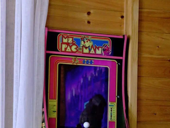 Wall-mounted Ms. Pac-Man game