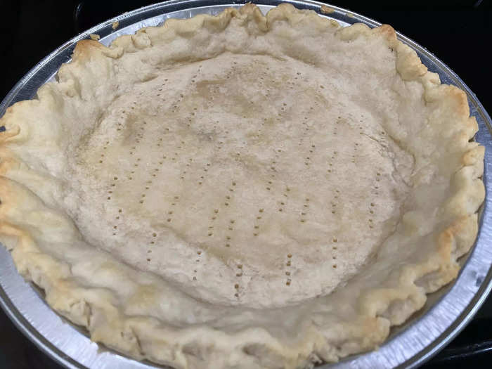 I needed to bake this pie crust twice. 