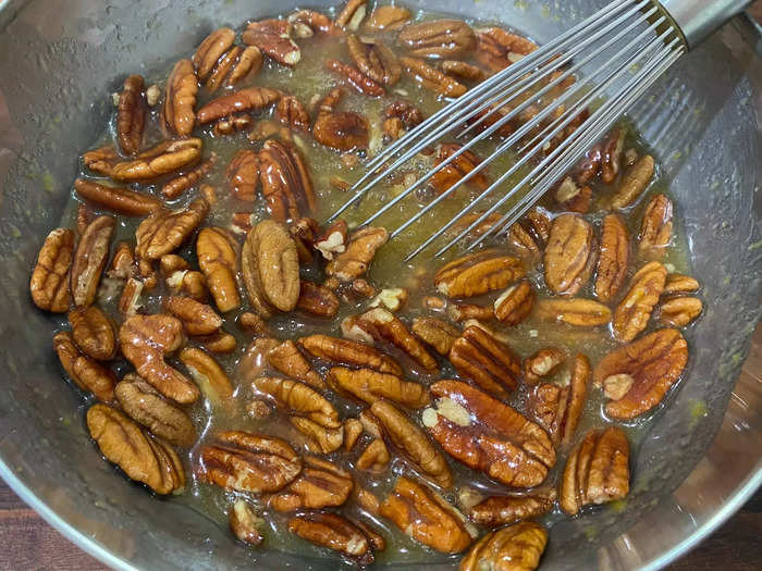 The filling smelled incredible while it was baking.