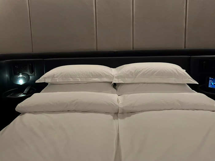 I fell in love with the bed, which uses the "Scandinavian Sleep Method." 