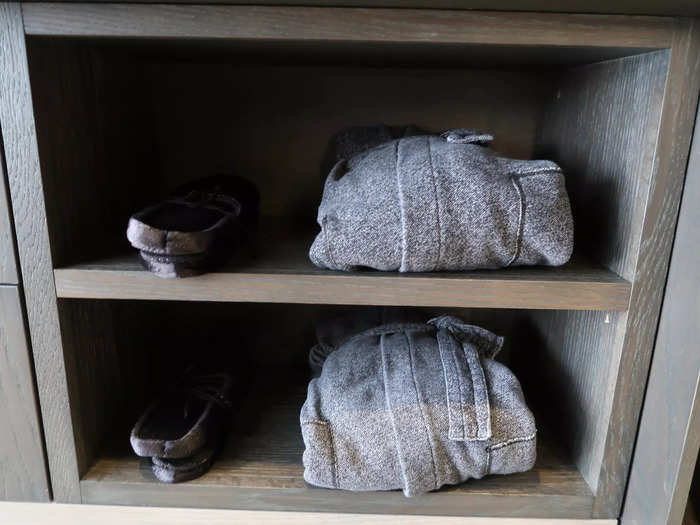 The room also came equipped with two robes and two pairs of slippers. 