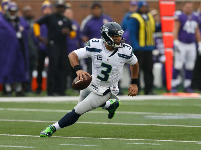 2015: Wilson enjoyed an MVP-caliber season and led the Seahawks to the playoffs without several of the team