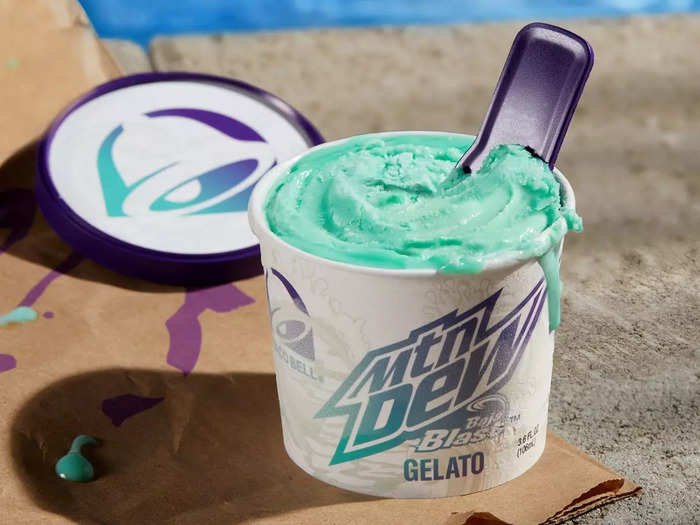 4. Over the summer, Taco Bell debuted its take on gelato using MTN Dew Baja Blast as its muse.