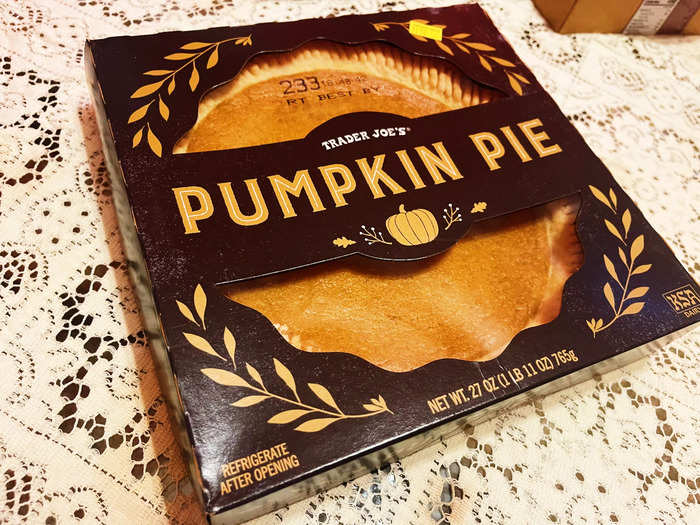 The pumpkin pie from Trader Joe