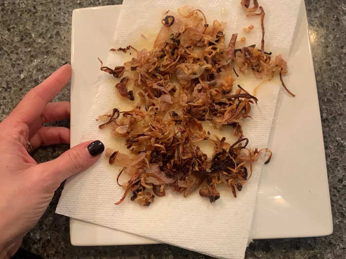 The caramelized shallots are arguably the most delicious part.