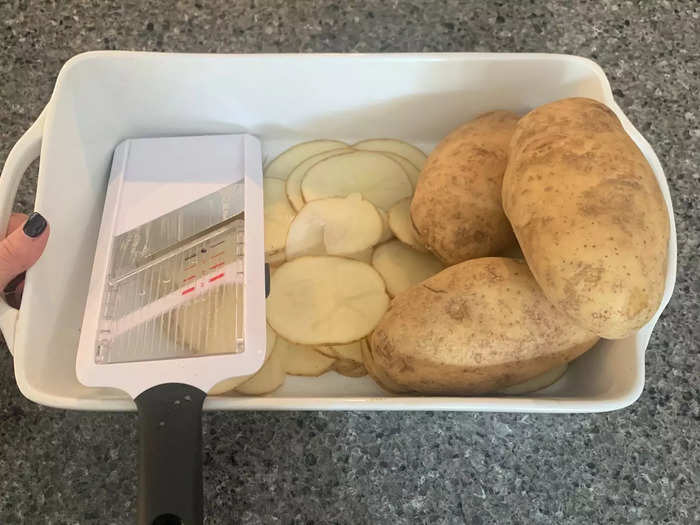 The most time-consuming part is preparing the potatoes. 