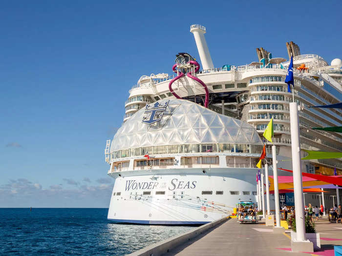 At 235,600 gross tons, the Wonder of the Seas has held onto its title of the world’s largest cruise ship since its debut in 2022.