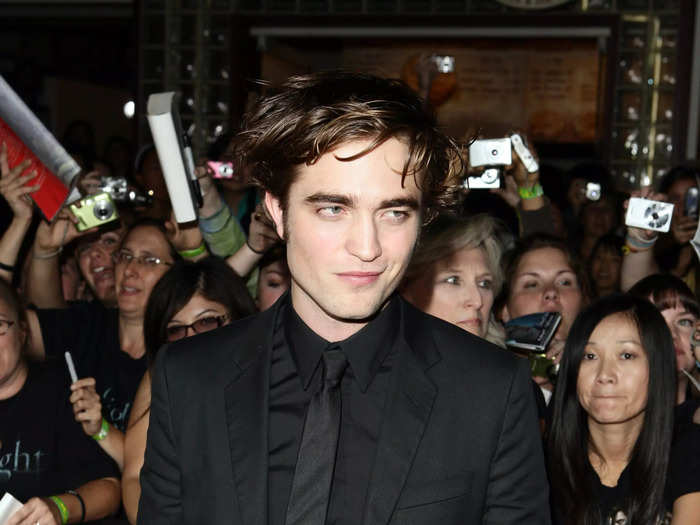 Pattinson played the vampire Edward Cullen.