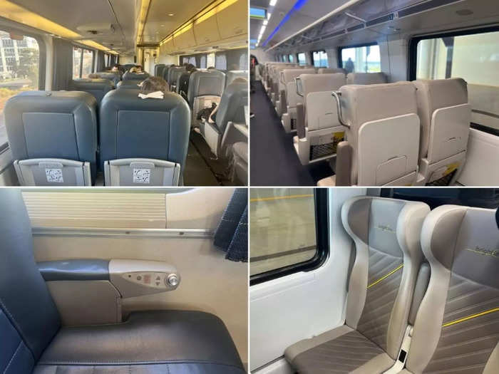 Brightline lacked a footrest, and the seats were slimmer. 
