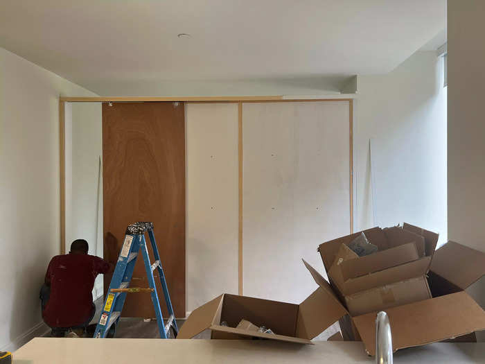 In NYC, temporary walls in bedrooms are common, but I didn