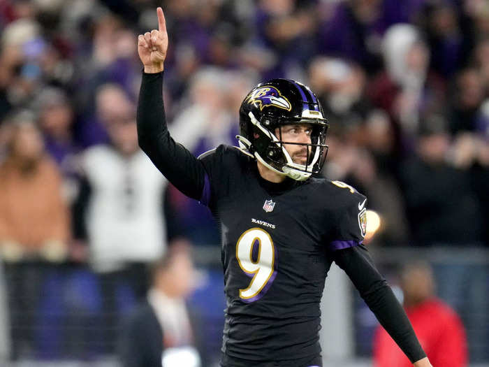 Baltimore Ravens kicker Justin Tucker