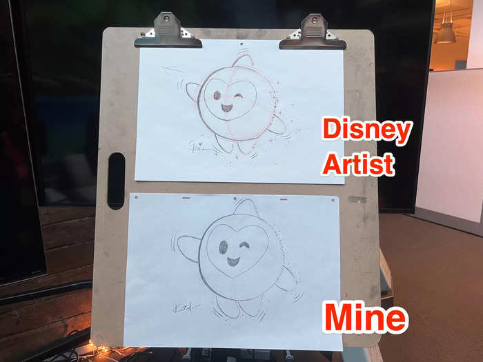 Then I compared my work to our Disney artist