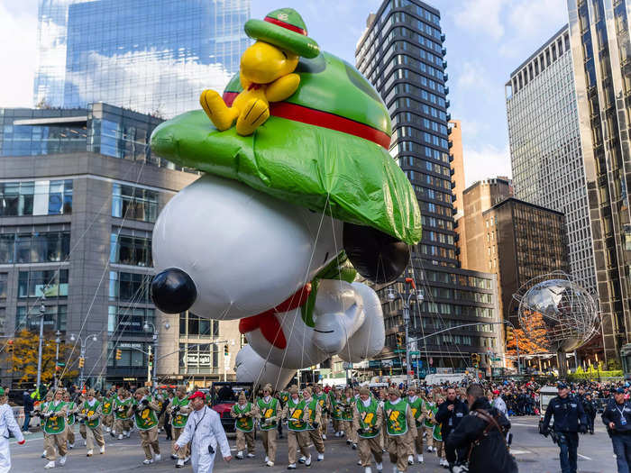 A handful of balloons debuted this year, including Beagle Scout Snoopy, according to USA Today.