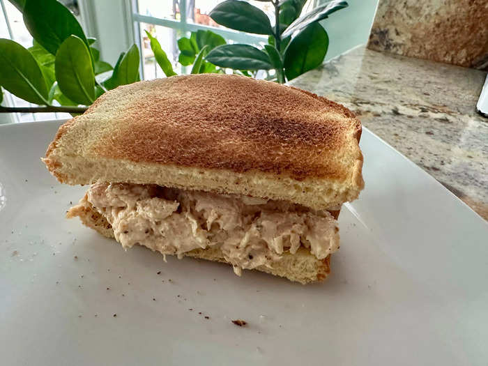 The turkey salad made a great sandwich that I