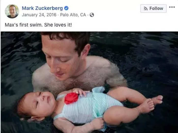 Zuckerberg also spends time with his family.