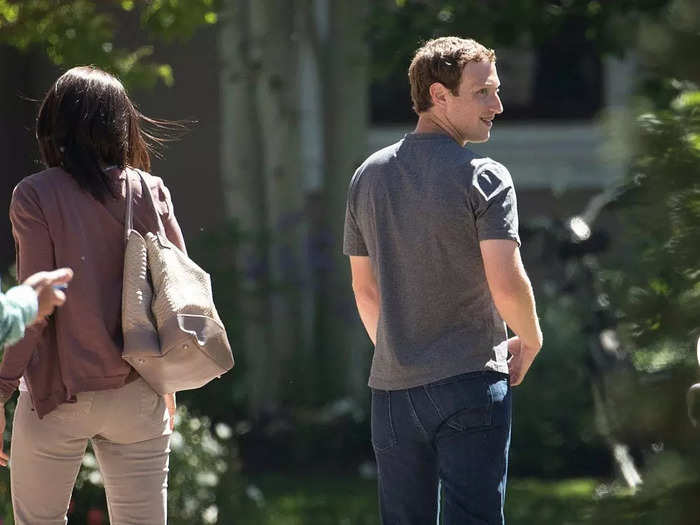 Zuckerberg famously wears the same thing almost every day, with a "work uniform" consisting of jeans, sneakers, and a gray T-shirt.