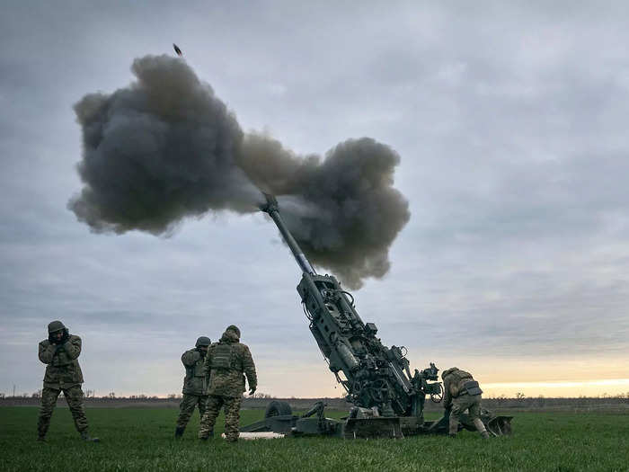 A strike on Kherson 14 miles behind the front line