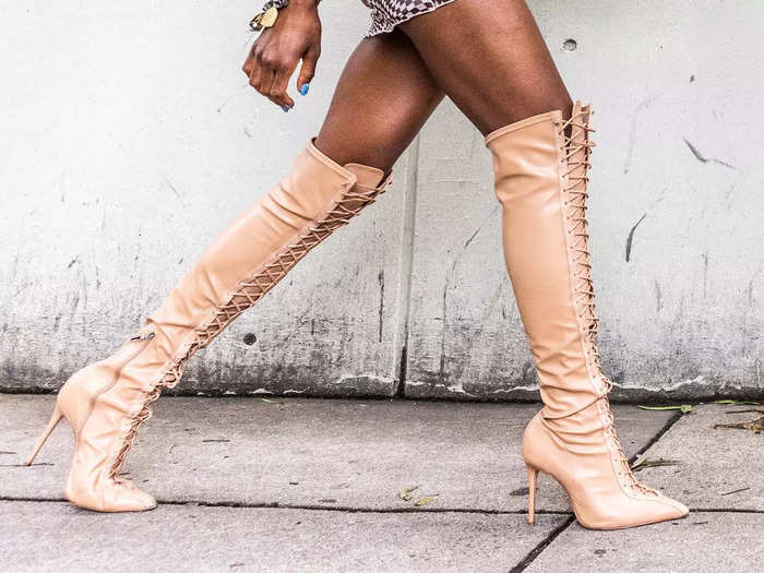 Knee-high boots can easily be dressed up or down.