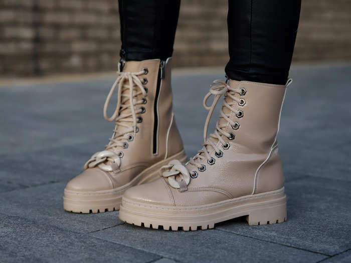 Combat boots are growing in popularity.