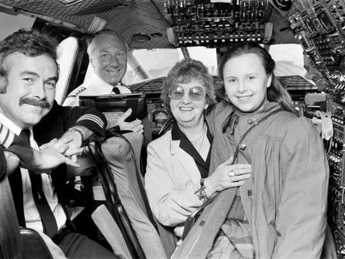 Now, posing for photos with members of the flight crew in the cockpit is a rare occurrence.