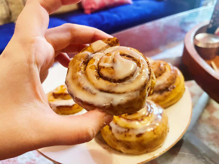 Even though the can contained more rolls than the other brands, each cinnamon roll was smaller.