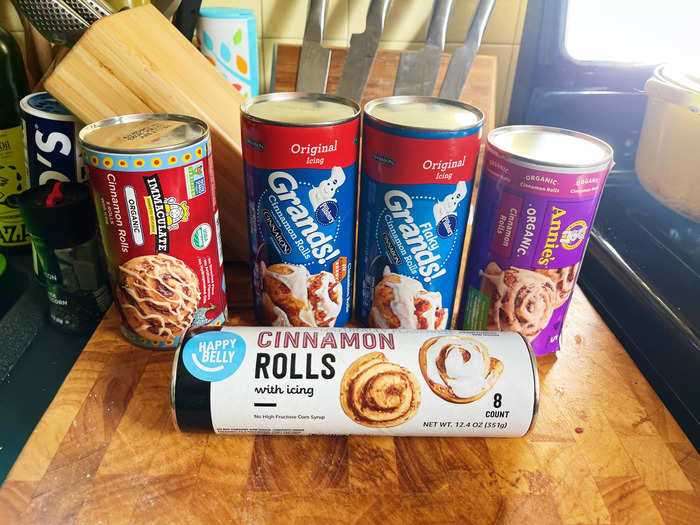 I tried cinnamon rolls from four different brands.