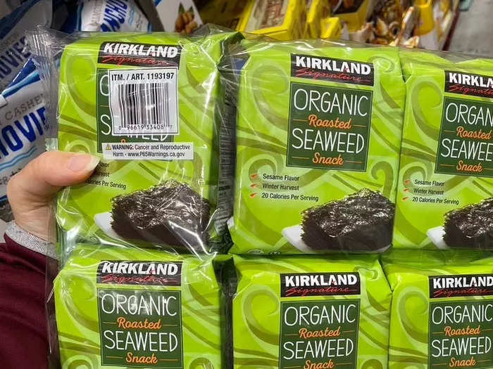 Kirkland Signature organic roasted seaweed is great as either a snack or a side.