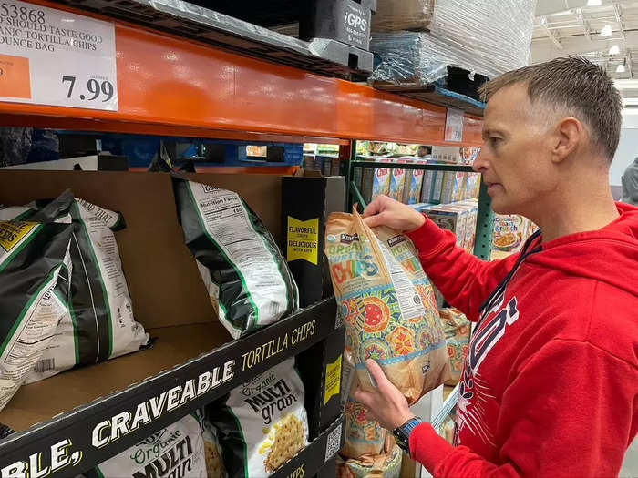 We always leave the store with a different bag of tortilla chips.