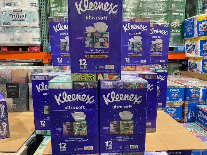 We can never buy enough Kleenex tissues. 