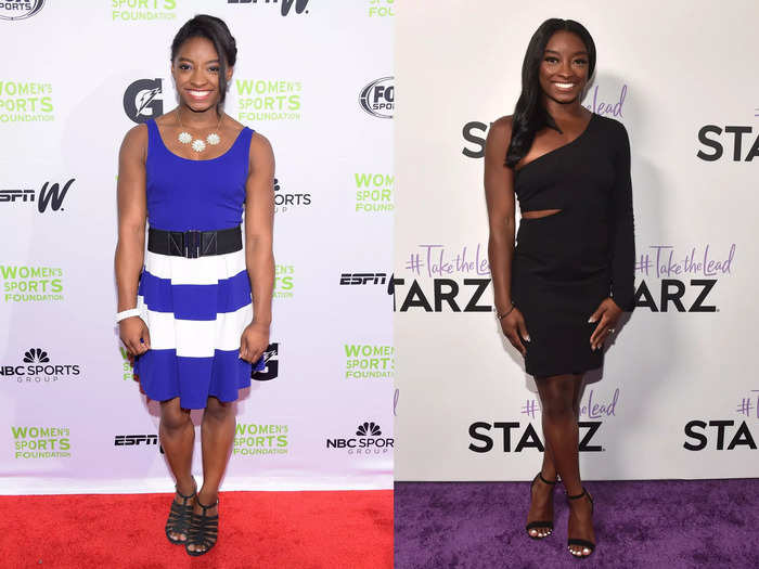 Simone Biles in 2014 vs. 2022.