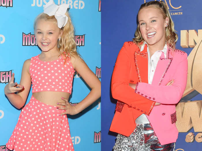 JoJo Siwa in 2015 vs. 2023.