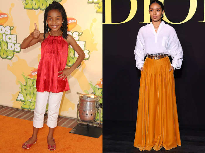 Yara Shahidi in 2009 vs. 2023.