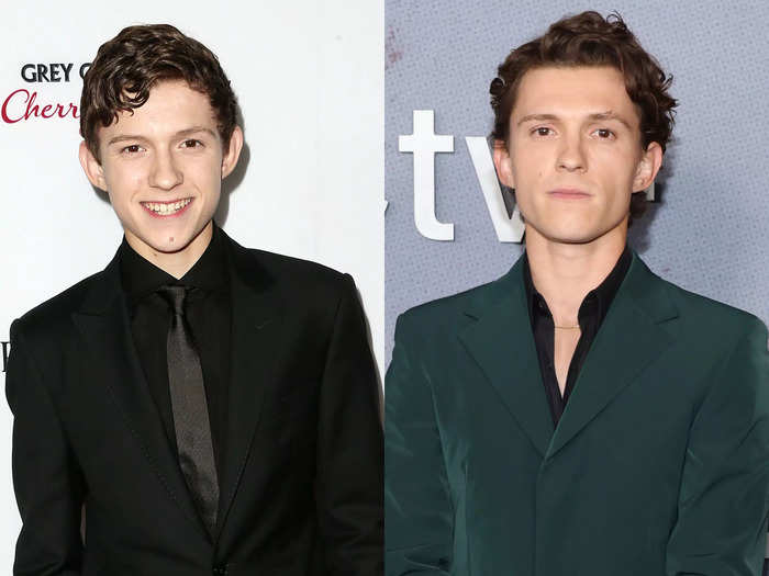 Tom Holland in 2012 vs. 2023.