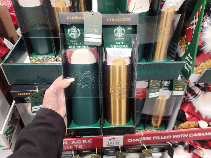 Each year, I gift the Starbucks tumbler set.