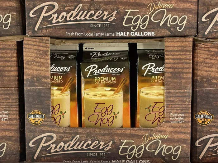 The Producers Dairy eggnog is festive and delicious.