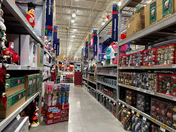 That holiday aisle also housed ornaments, tabletop decorations, advent calendars, and more.