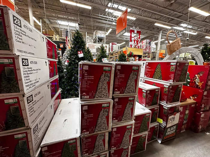 It was easy to shop for holiday items at Home Depot.