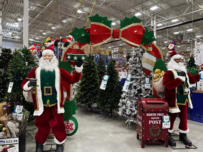 Inside, the store looked like a winter wonderland.